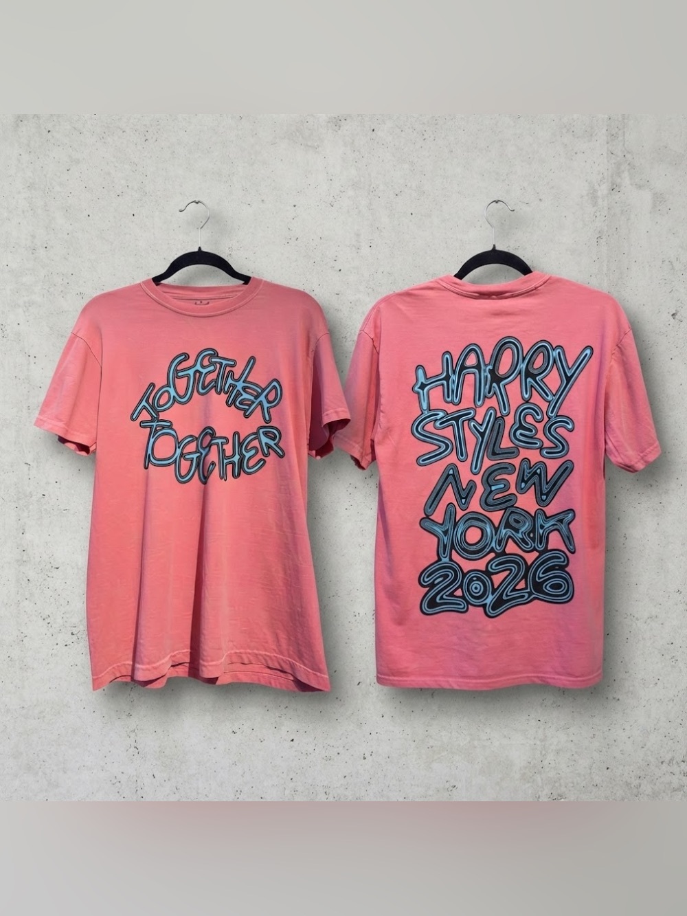 Harry Styles New York 2026 Together Vintage Pink T-Shirt